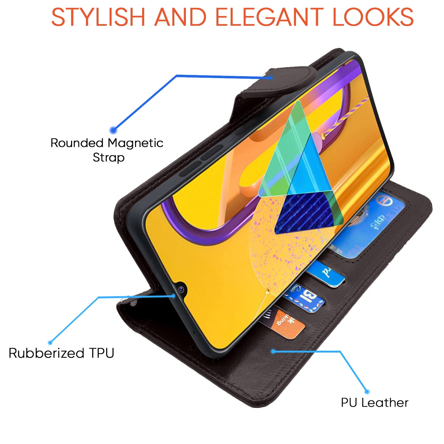 Pikkme Samsung Galaxy A50 / A50s / A30s Vintage Flip Cover | Coffee