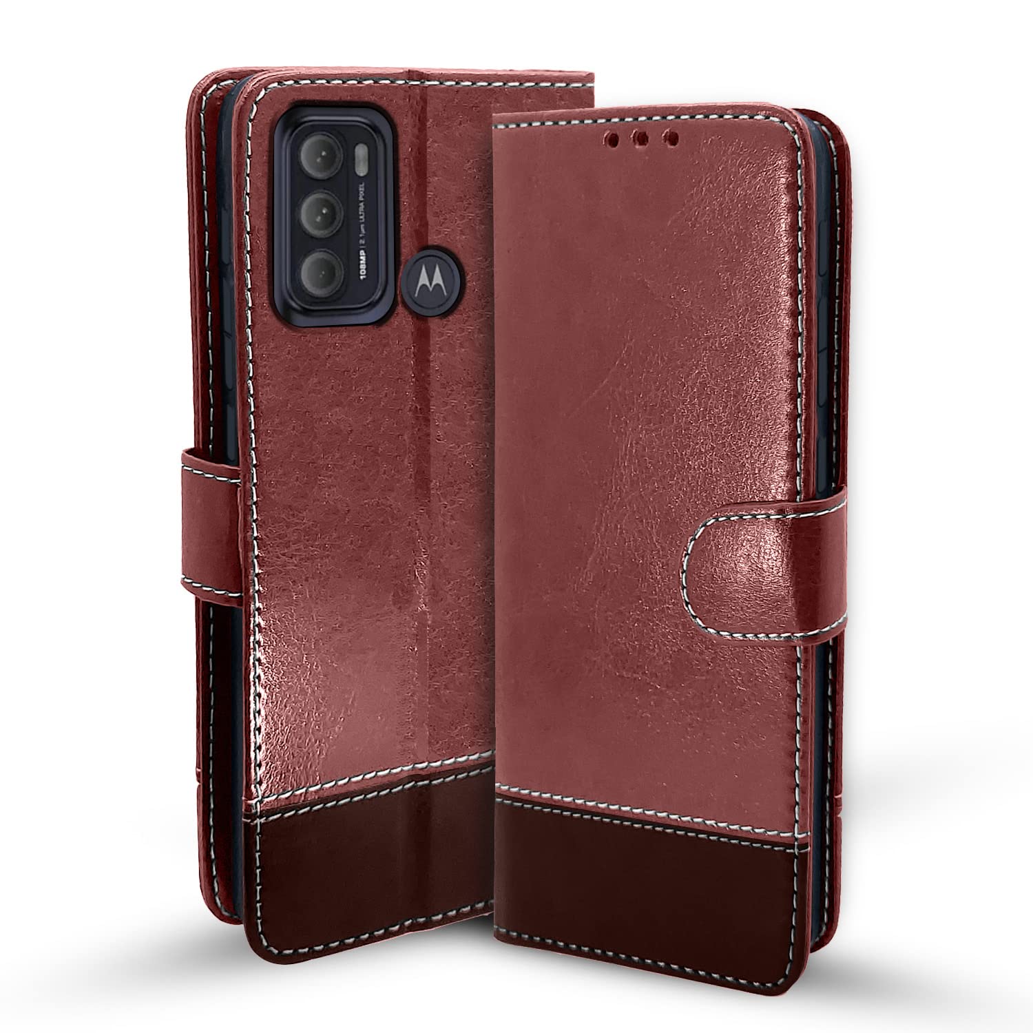 Brown flip case for Moto G60 – Pikkme
