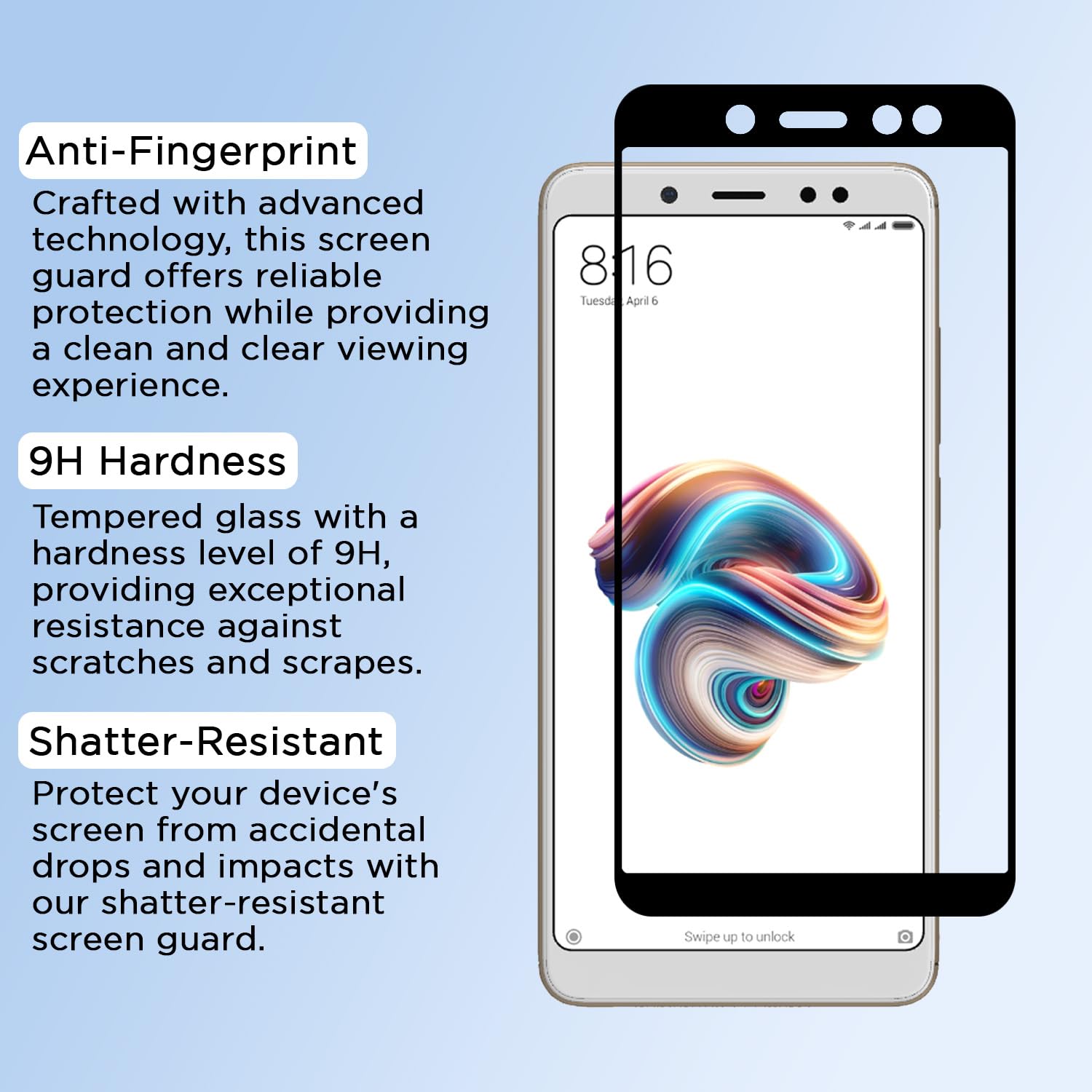 Pikkme Redmi Note 5 Pro tempered glass screen guard – photo 5