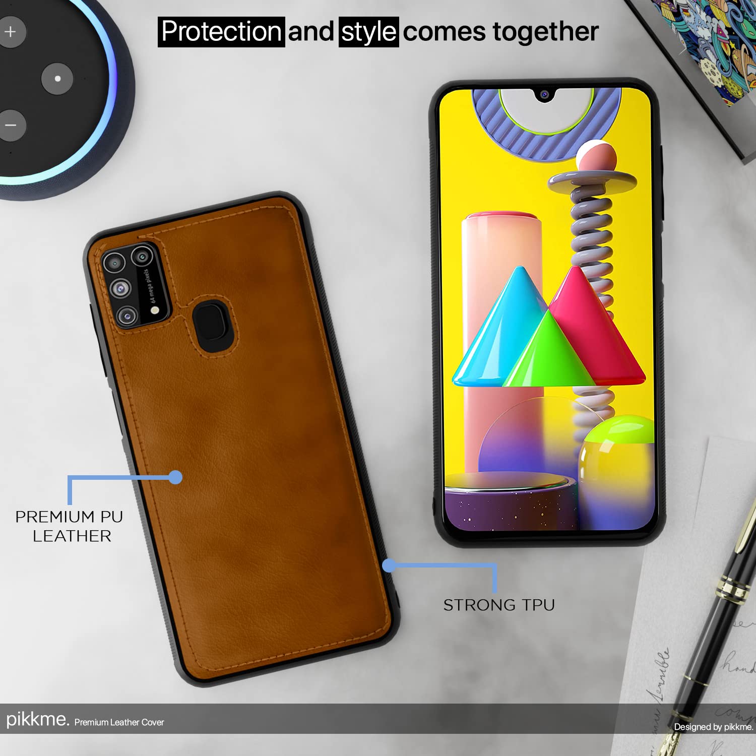 Pikkme Samsung Galaxy M31 / M31 Prime / F41 Leather Back Cover | Brown