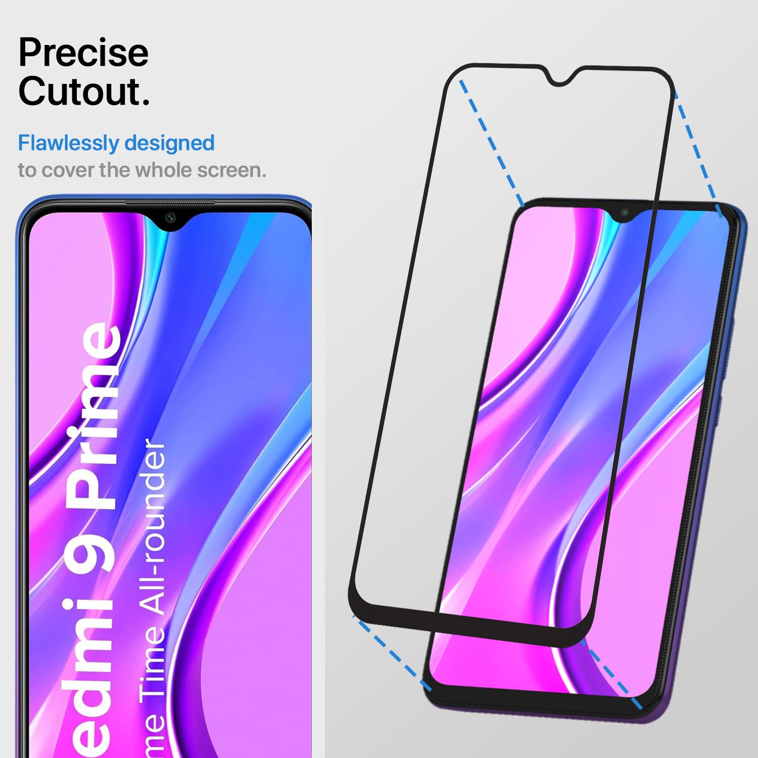 Pikkme Redmi 9 Prime Tempered Glass