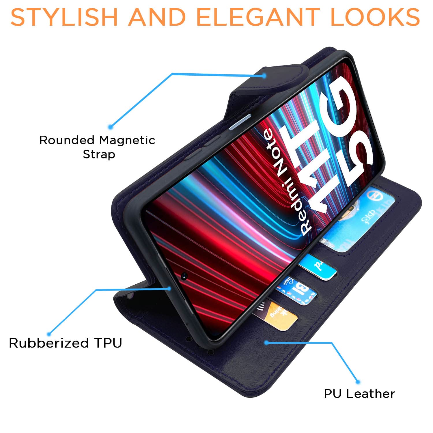 Pikkme Redmi Note 11T 5G / Poco M4 Pro 5G Vintage Flip Cover | Black