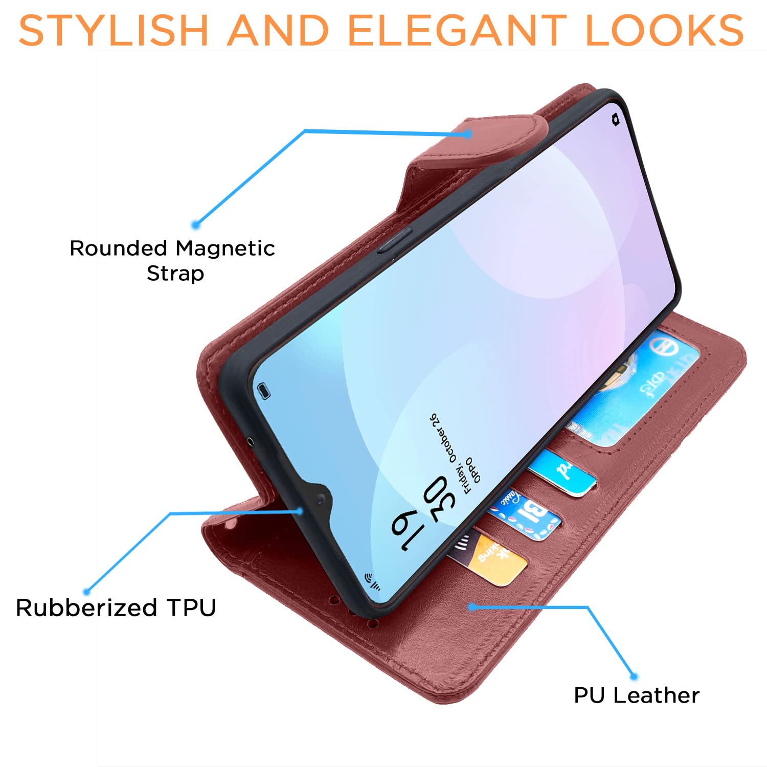 Pikkme Oppo F11 Vintage Flip Cover | Brown