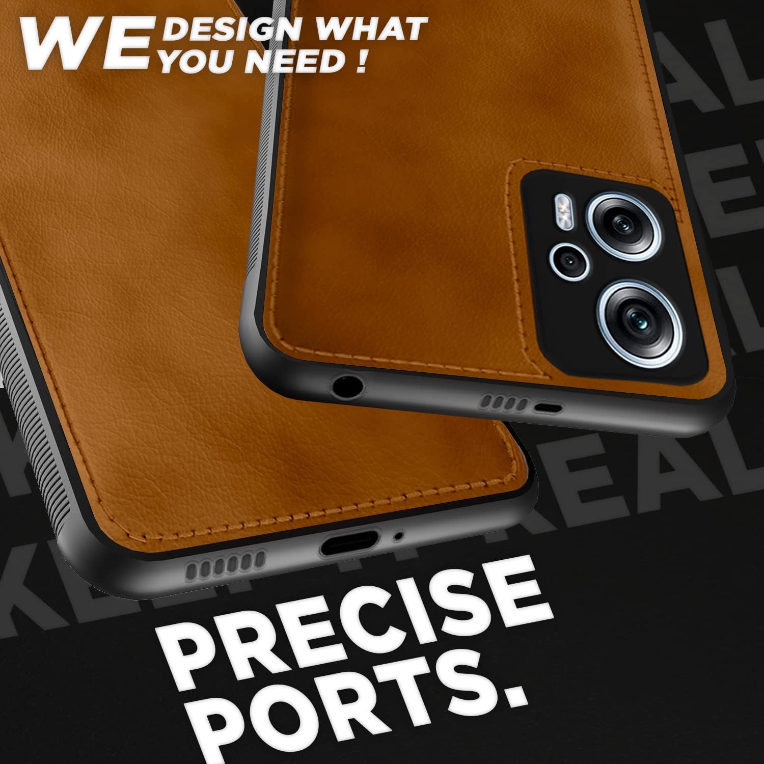 Pikkme Redmi K50i Leather Back Cover | Brown