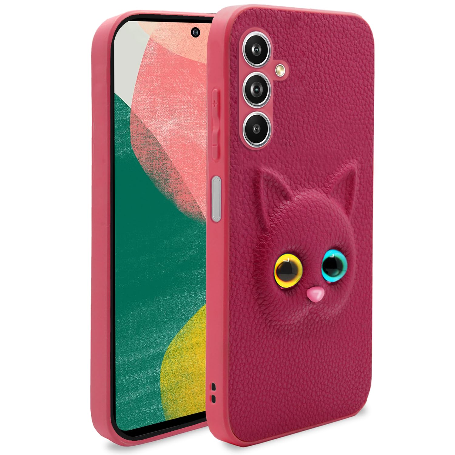 Pikkme Samsung Galaxy M54 5G Kitty Back Cover (Pink)