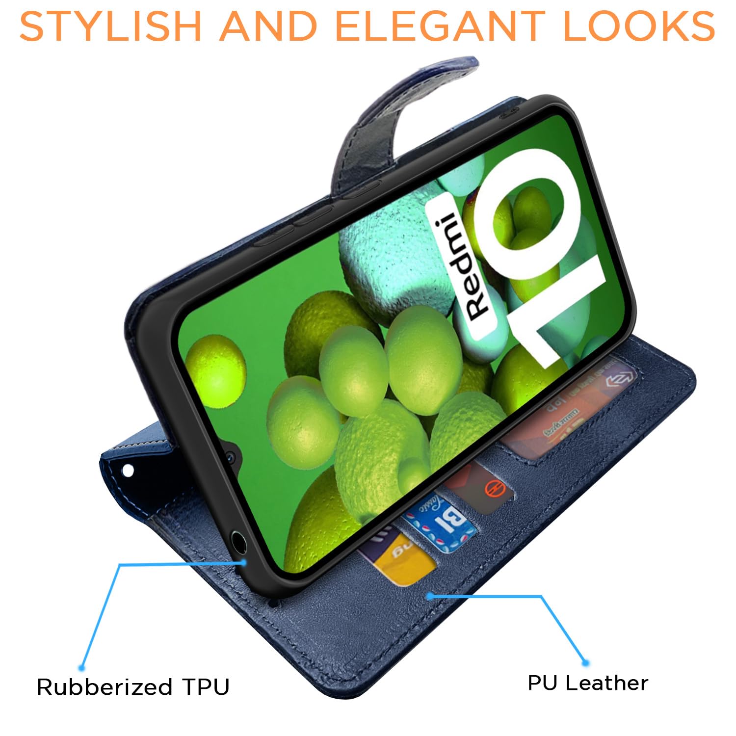 Pikkme blue flip case for Redmi 10 – photo 5
