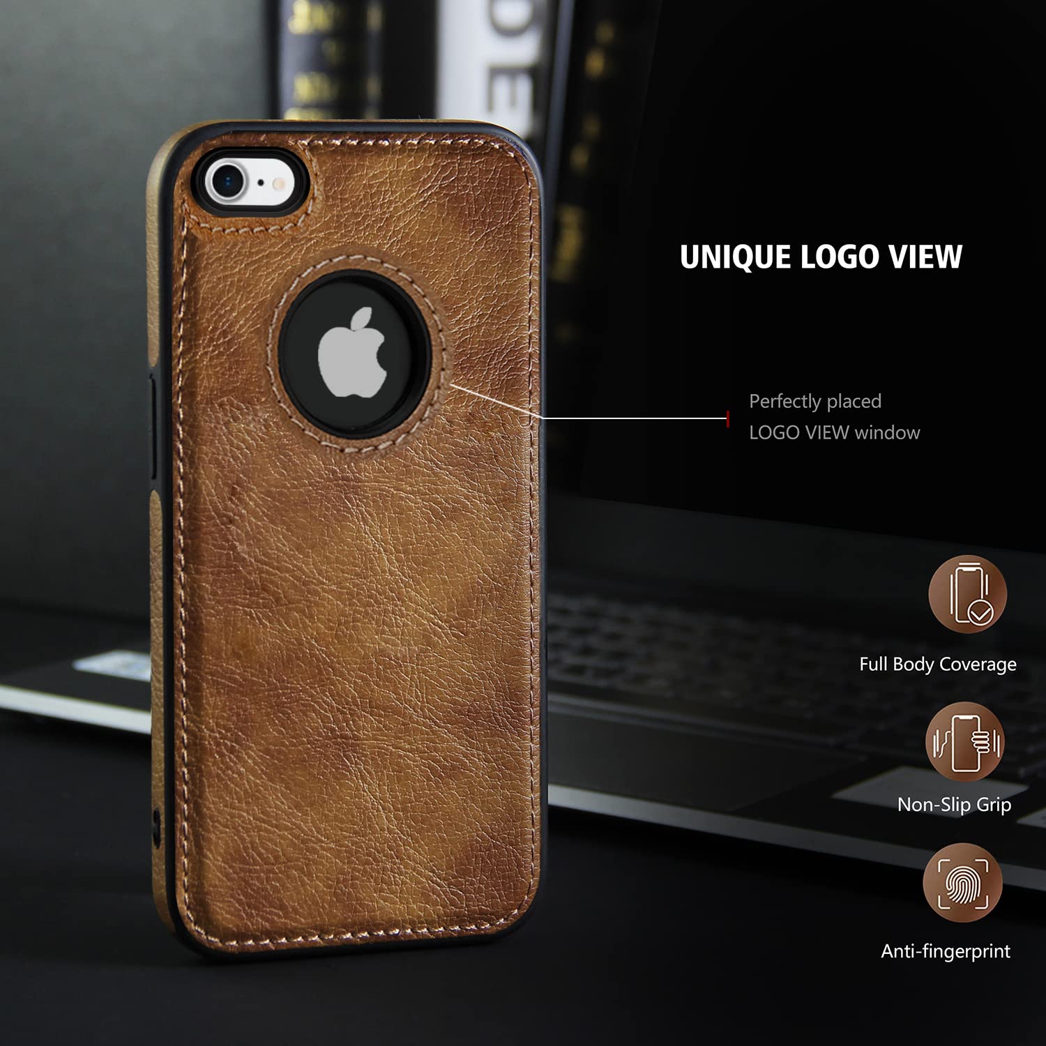 Pikkme iPhone 7/8 Flexible Pu Leather Back Cover | Brown