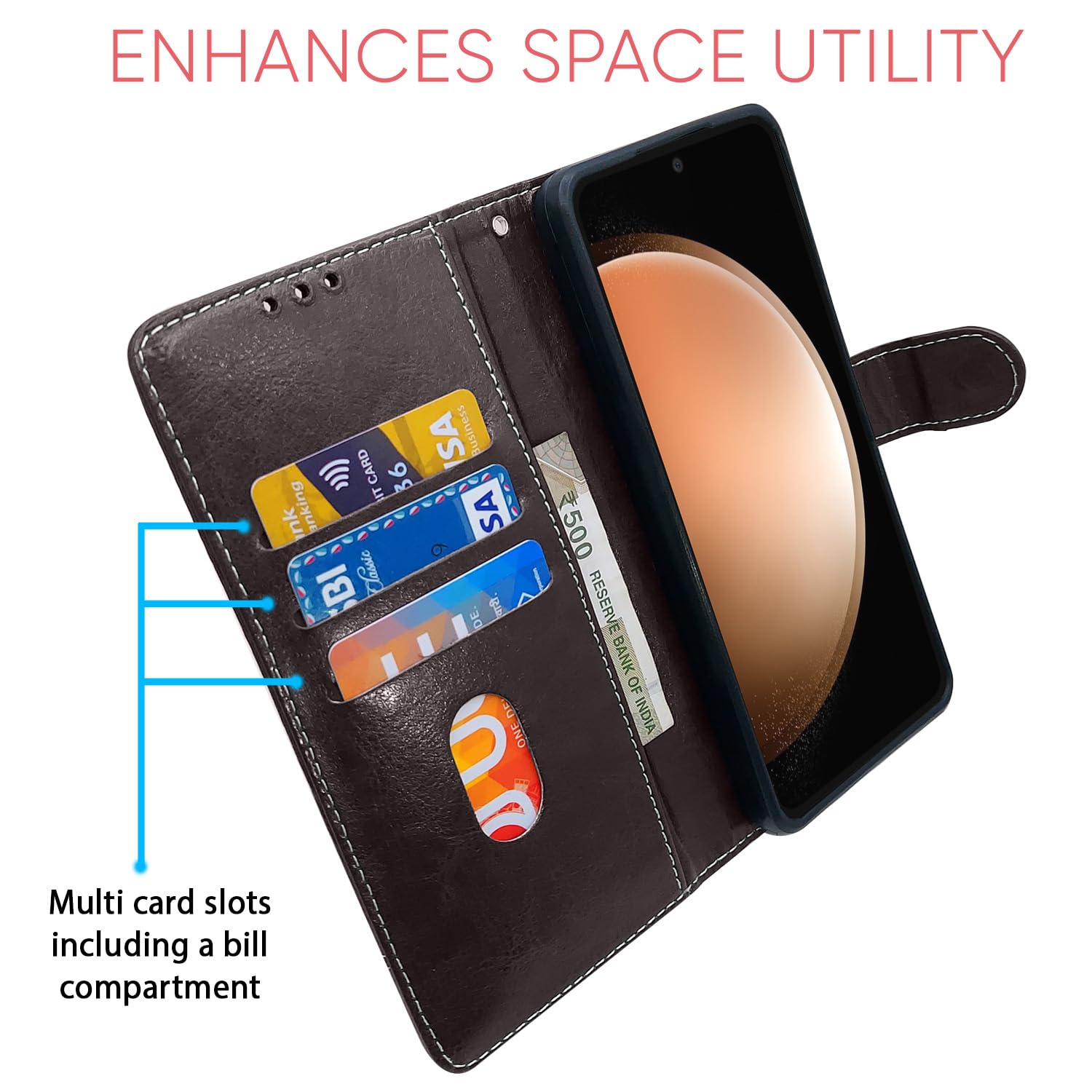 Pikkme Samsung S23 FE 5G coffee flip cover – photo 3