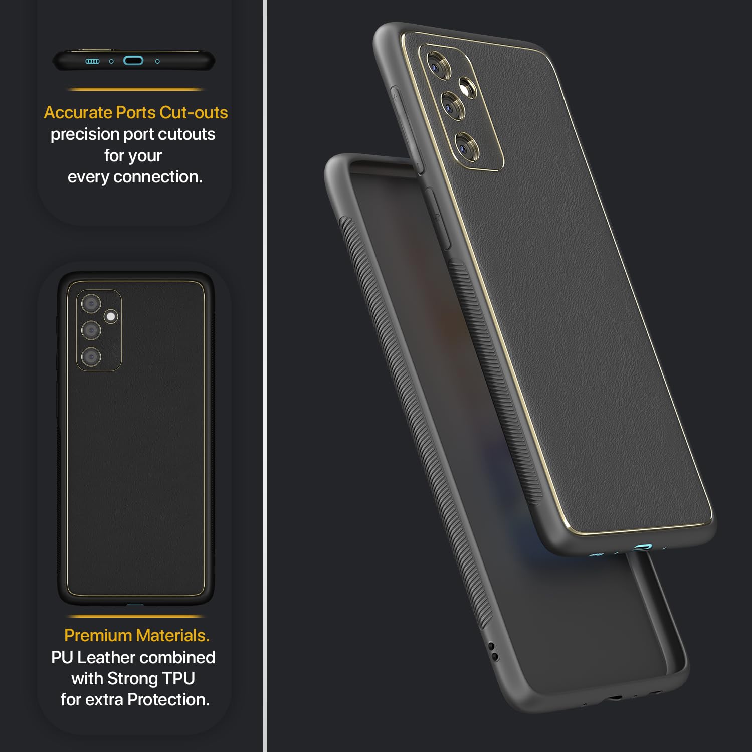 Pikkme Leather Chrome Back Cover