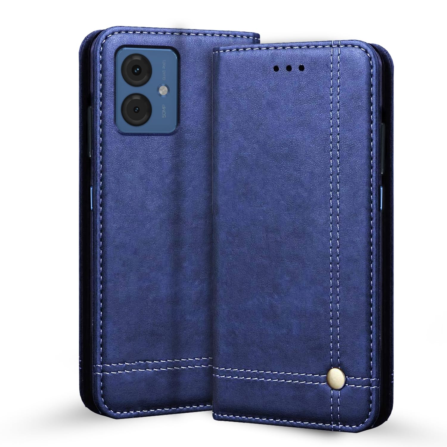 Pikkme Moto G54 5G Magnet Flip Cover (Blue)