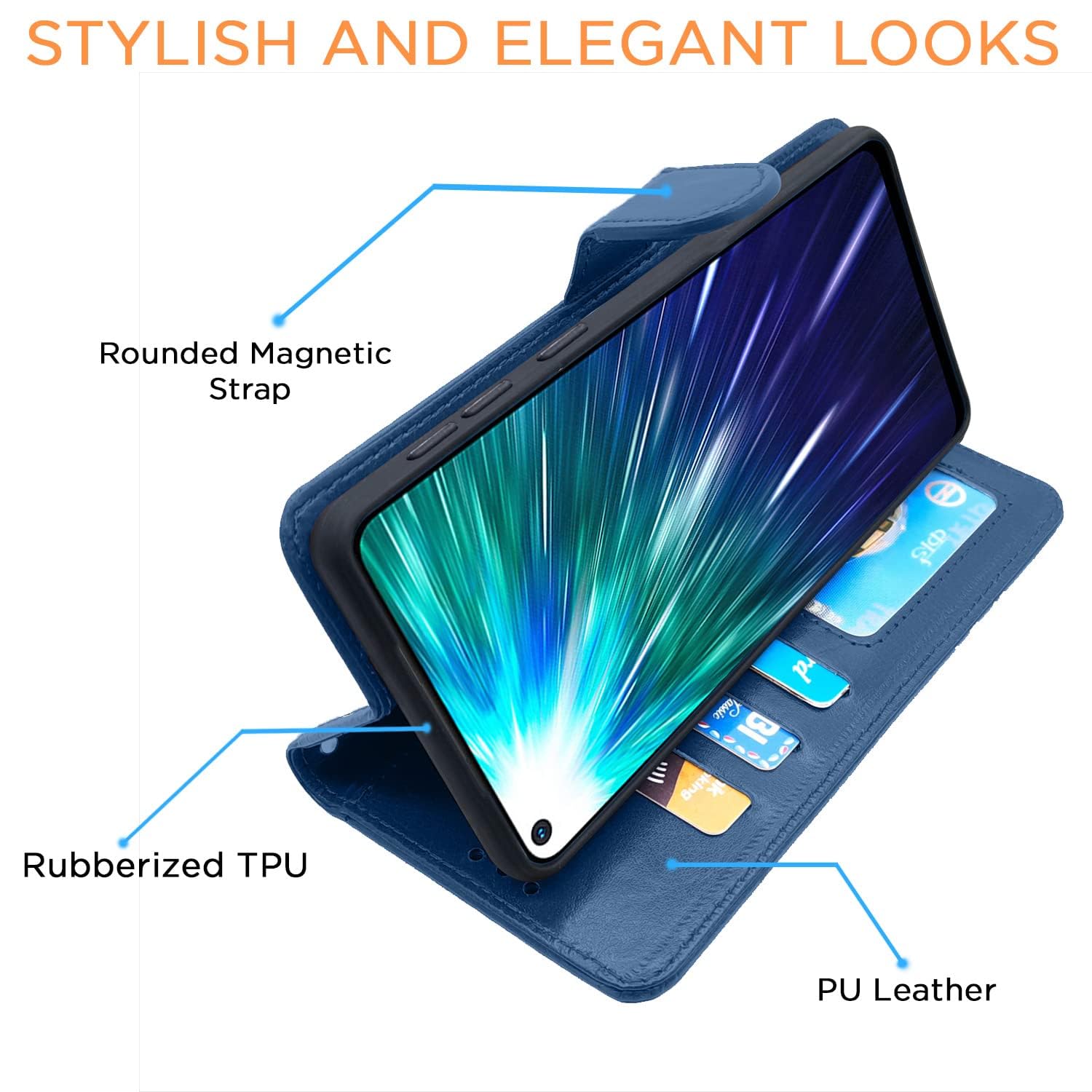 Pikkme Vivo Z1 Pro Vintage Flip Cover | Blue
