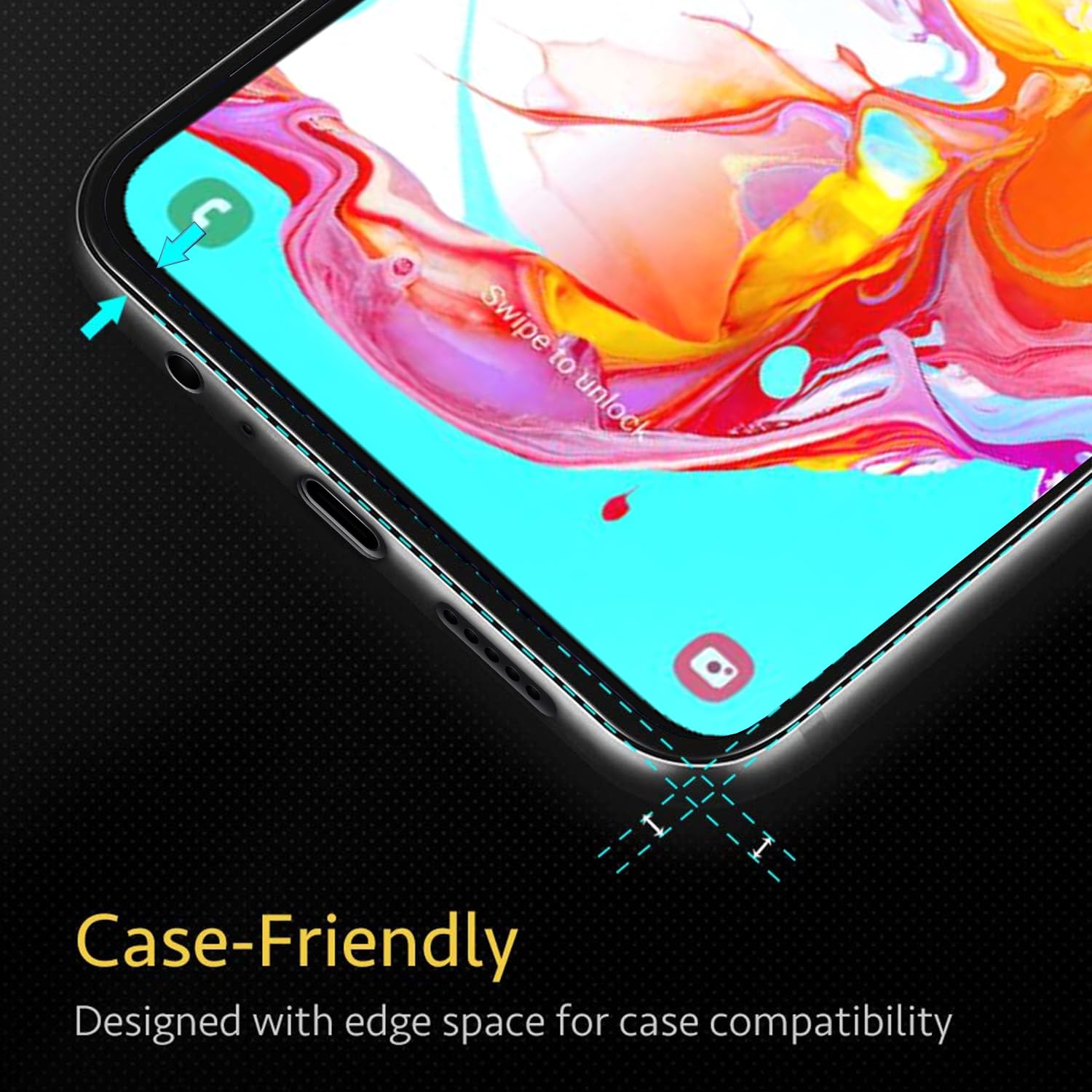 Pikkme Samsung Galaxy A70 Tempered Glass
