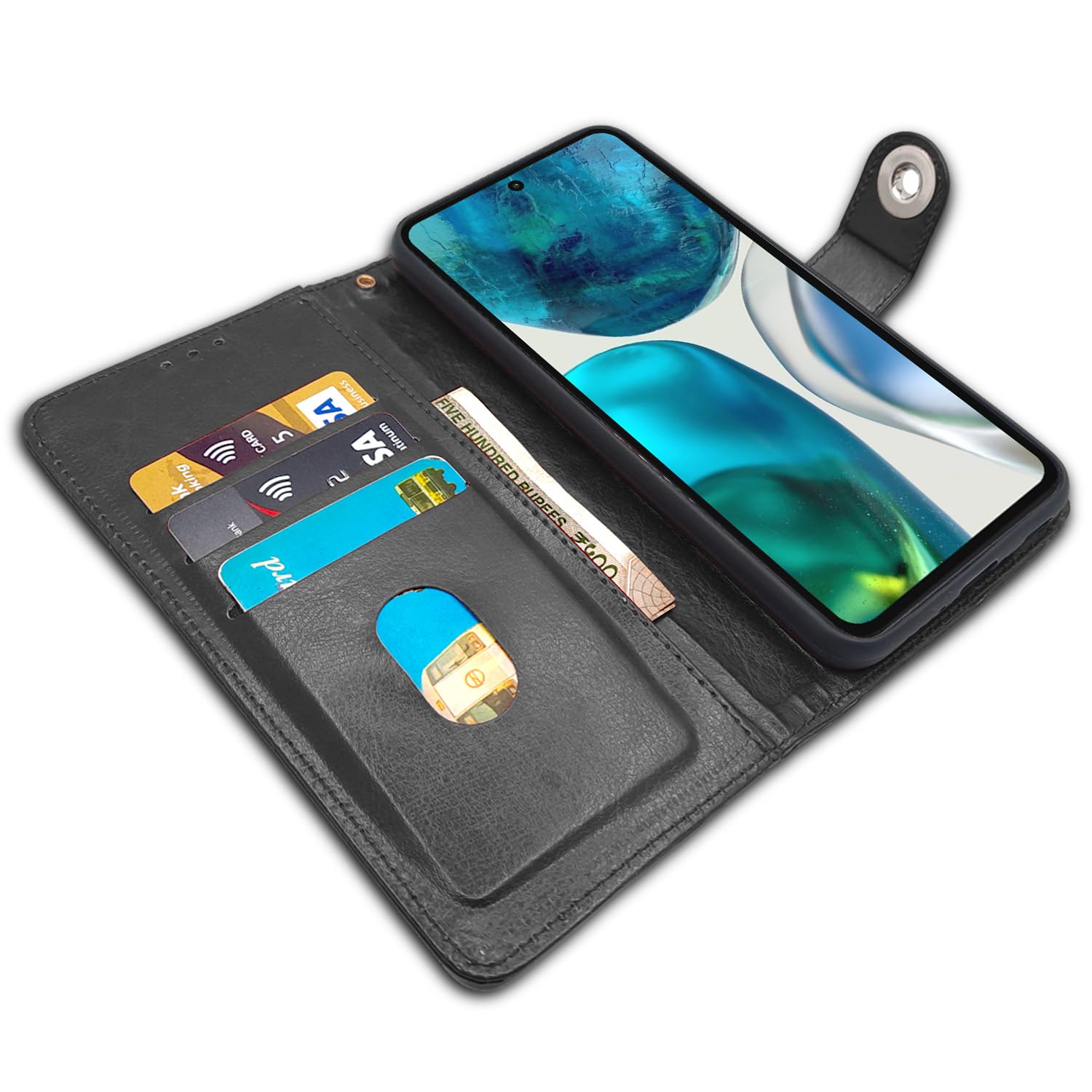 Black flip cover for Moto G52 – Pikkme – photo 3