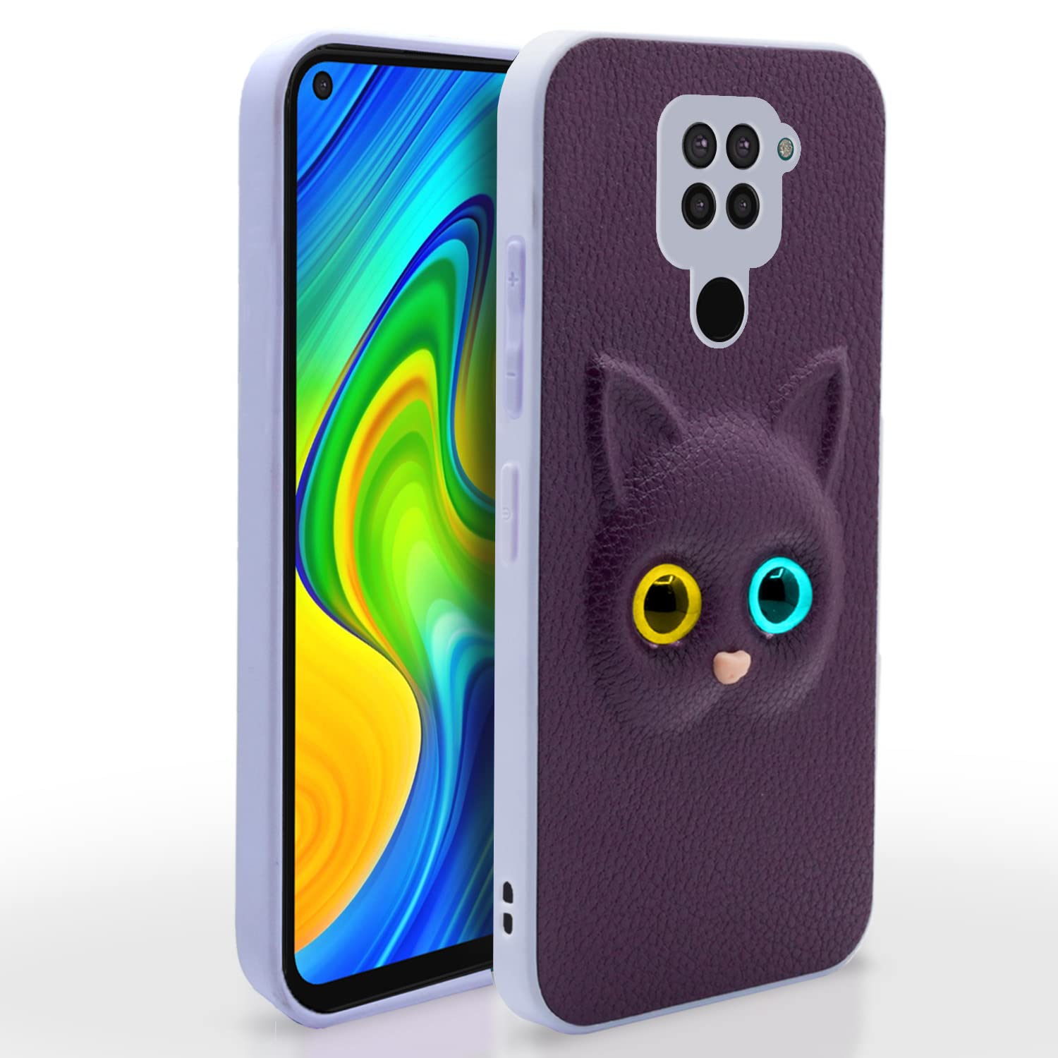 Pikkme Mi Redmi Note 9 Kitty Back Cover| Purple