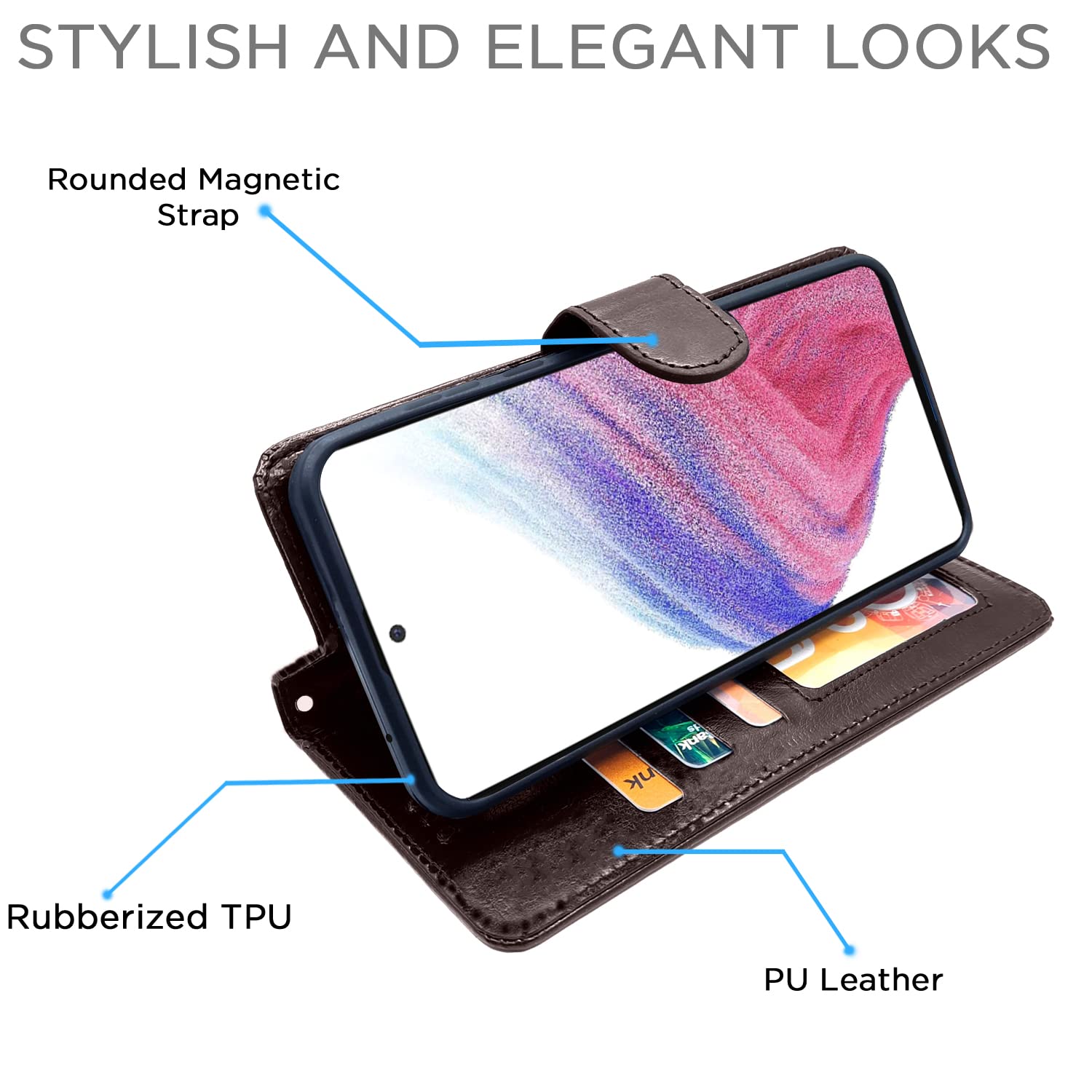 Pikkme Samsung Galaxy A53 5G Vintage Flip Cover | Coffee