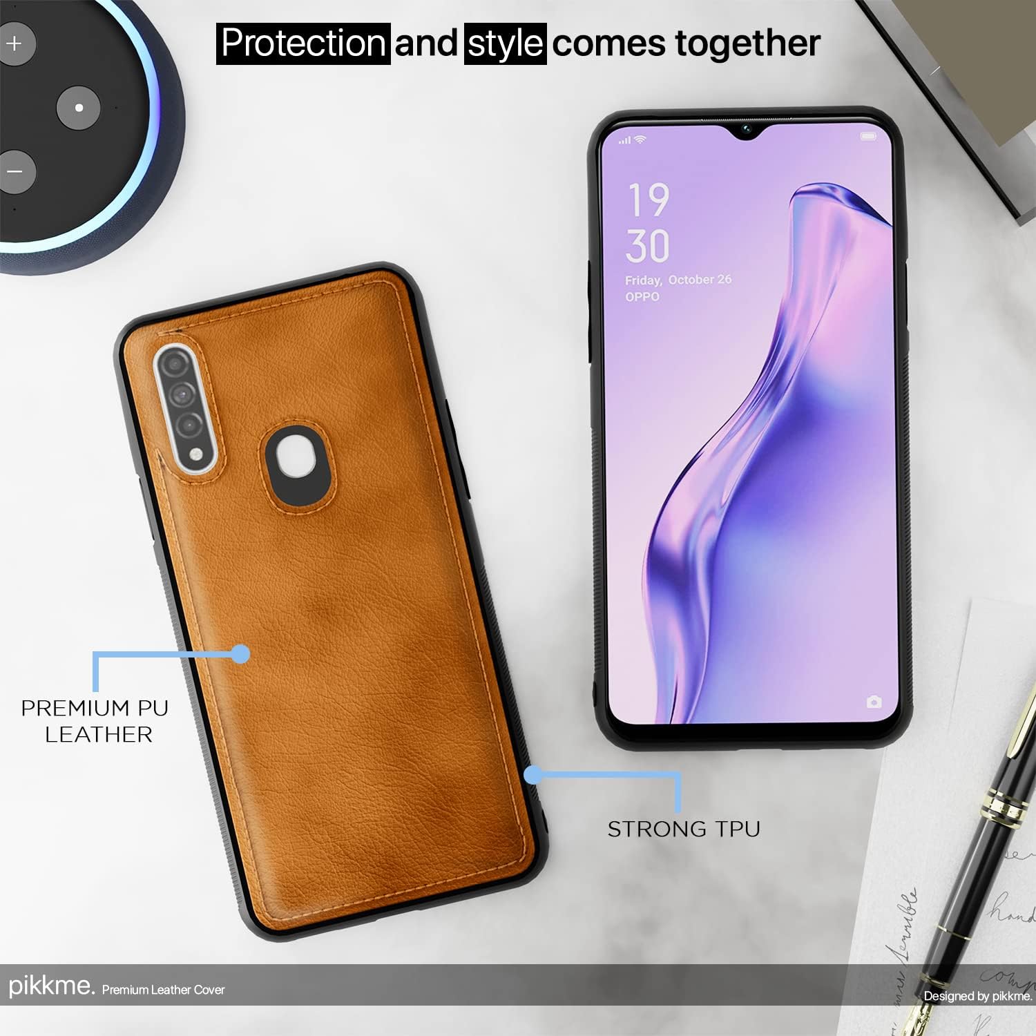 Pikkme brown Leatherback back cover for Oppo A31 – photo 5