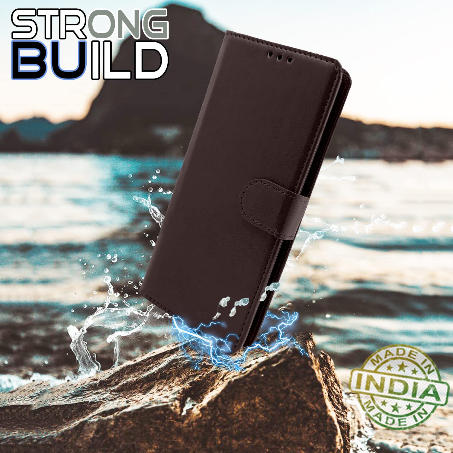 Pikkme Samsung Galaxy M13 5G Vintage Flip Cover | Coffee