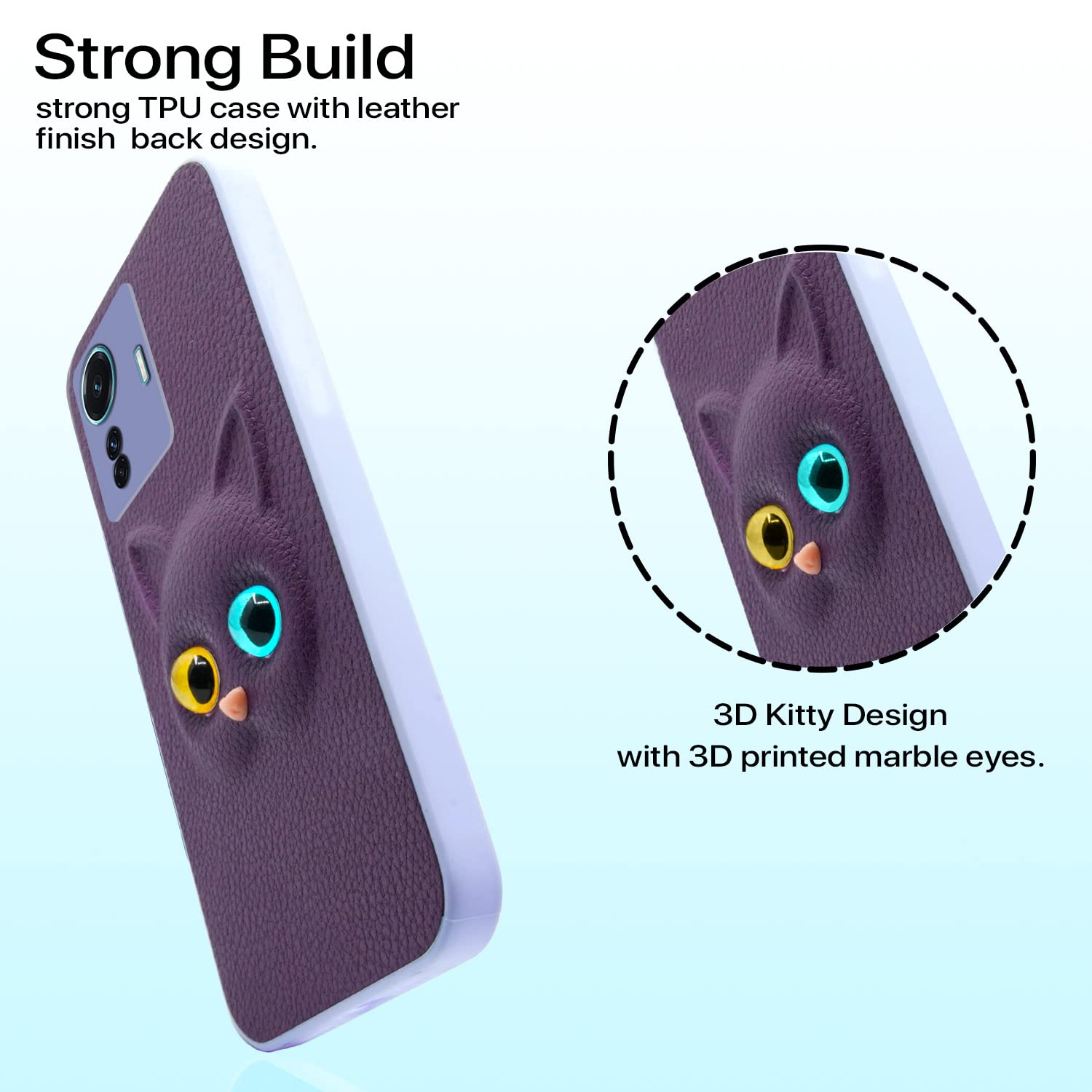 Purple mobile back cover for Vivo T1 Pro/iQOO Z6 Pro 5G – Pikkme – photo 2