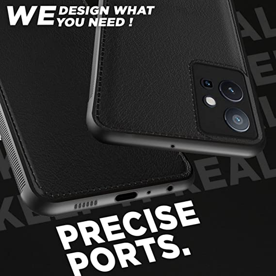 Pikkme black Leatherback mobile cover for Vivo T1/Y75/iQOO Z6 5G – photo 4