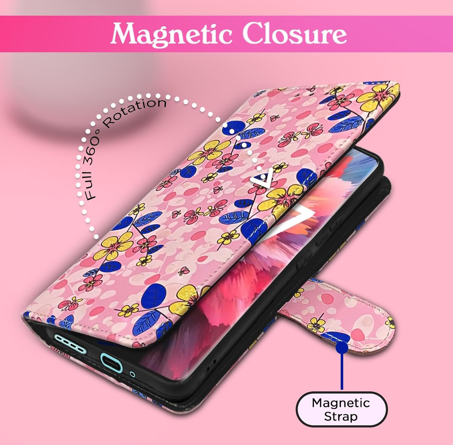 Moto Edge 40 flip case in pink by Pikkme – photo 2