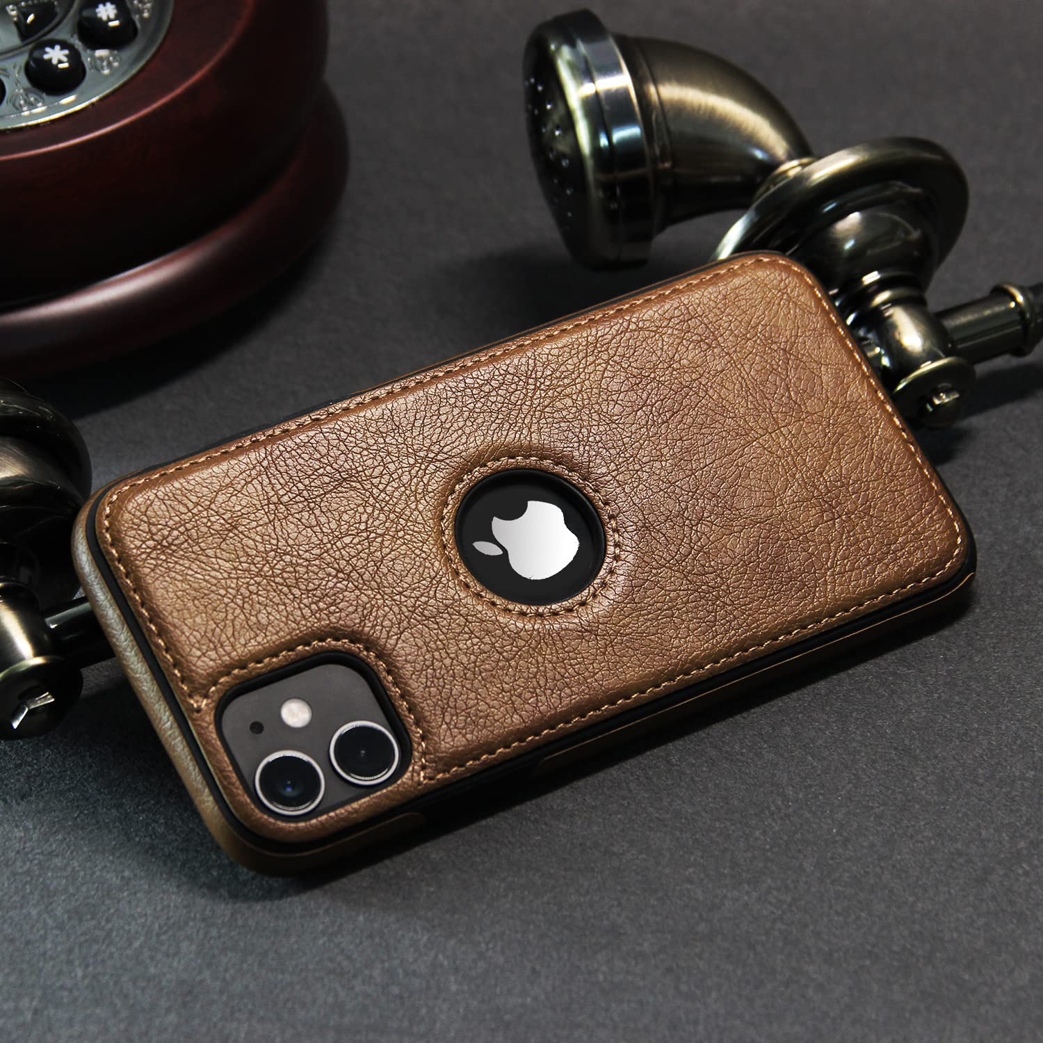 Brown mobile back cover for iPhone 12/12 Pro – Pikkme – photo 5