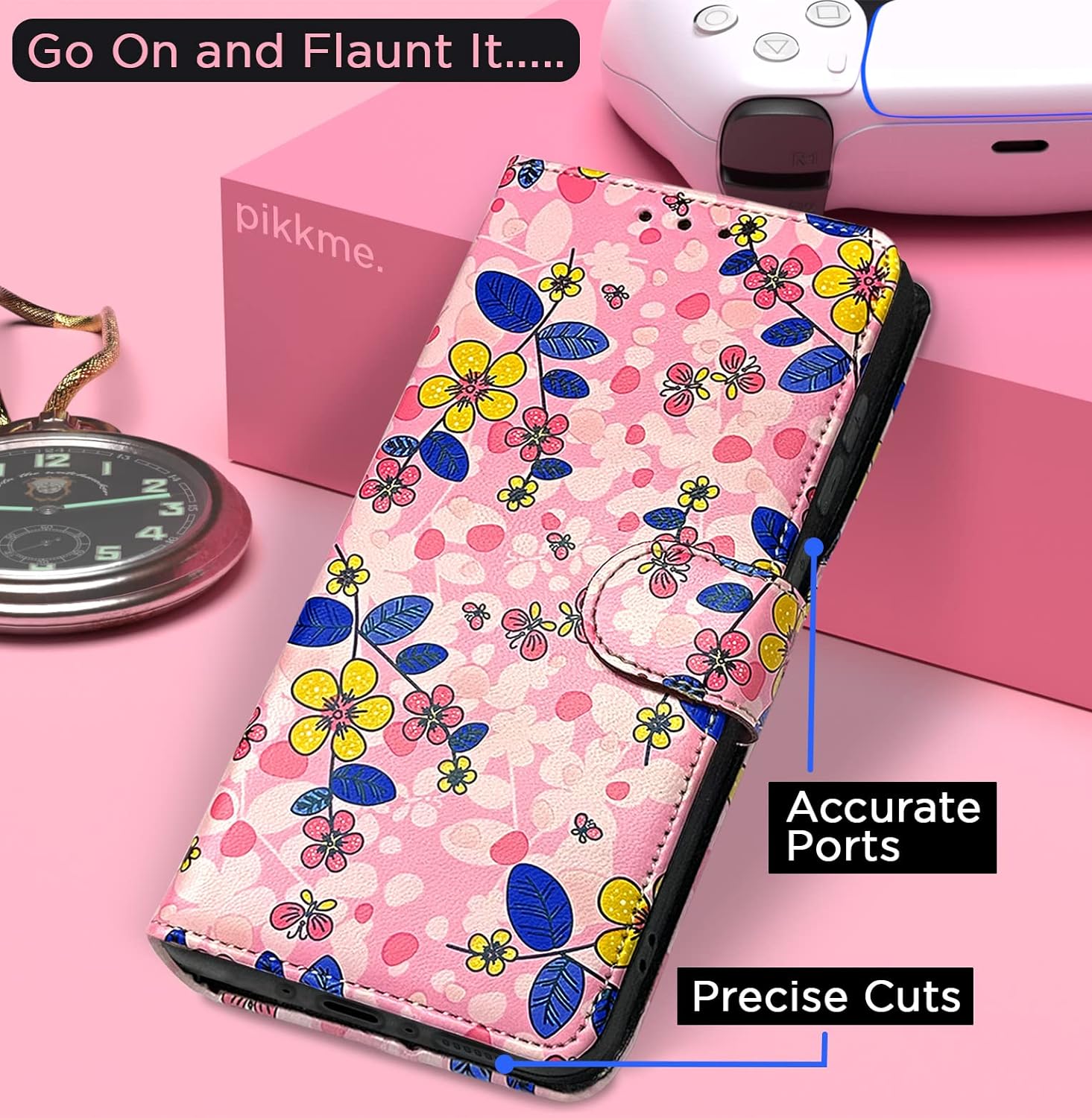 Pikkme pink Flower flip case for Samsung A34 5G – photo 7