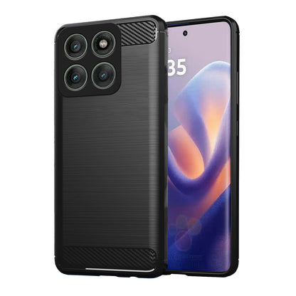 Pikkme Motorola Moto Edge 60 Pro 5G  Hybrid Carbon Fiber Back Cover  - Black