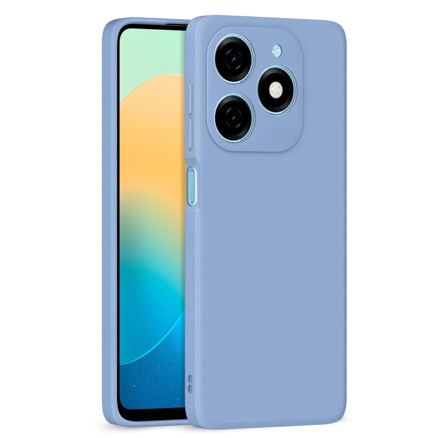 Pikkme Tecno Spark GO 2024 Soft Matte Liquid Silicone Back Cover - Aqua Blue