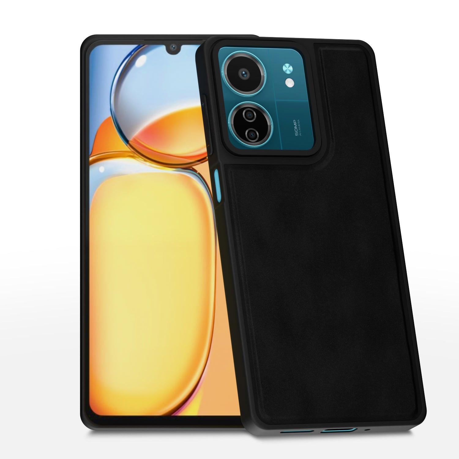 Redmi 13C 5G Premium Leather Back Cover by Pikkme - Black