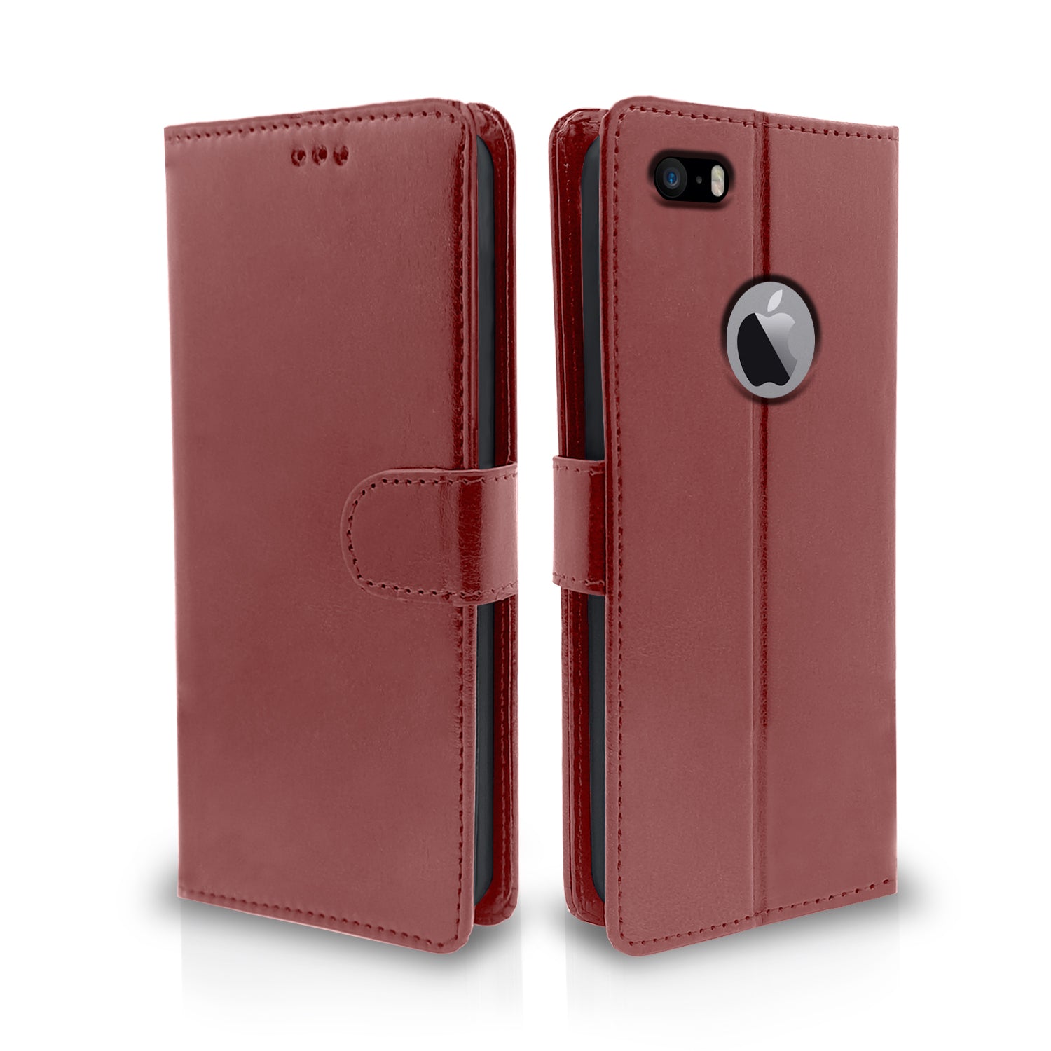 Pikkme iPhone 5 / 5s / Se Vintage Flip Cover  | Brown