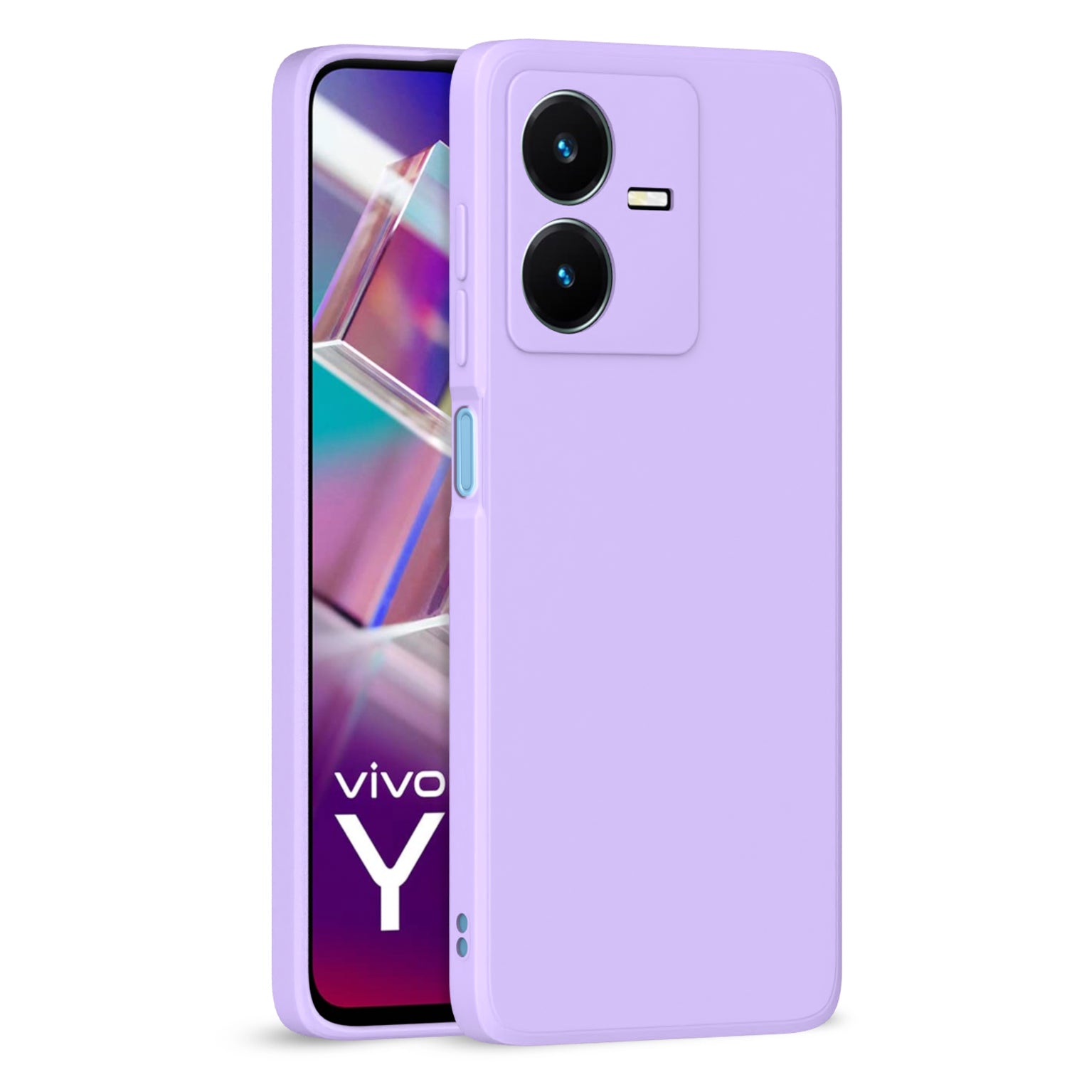  Vivo Y22 Liquid Silicone Back Cover-Purple