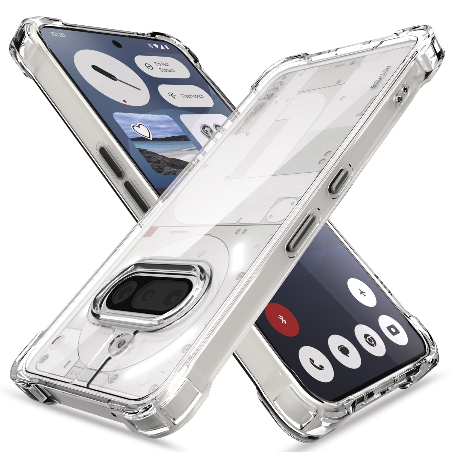 Pikkme Nothing Phone 3a Pro 5G PC + TPU Crystal Clear Transparent Back Cover (Transparent)