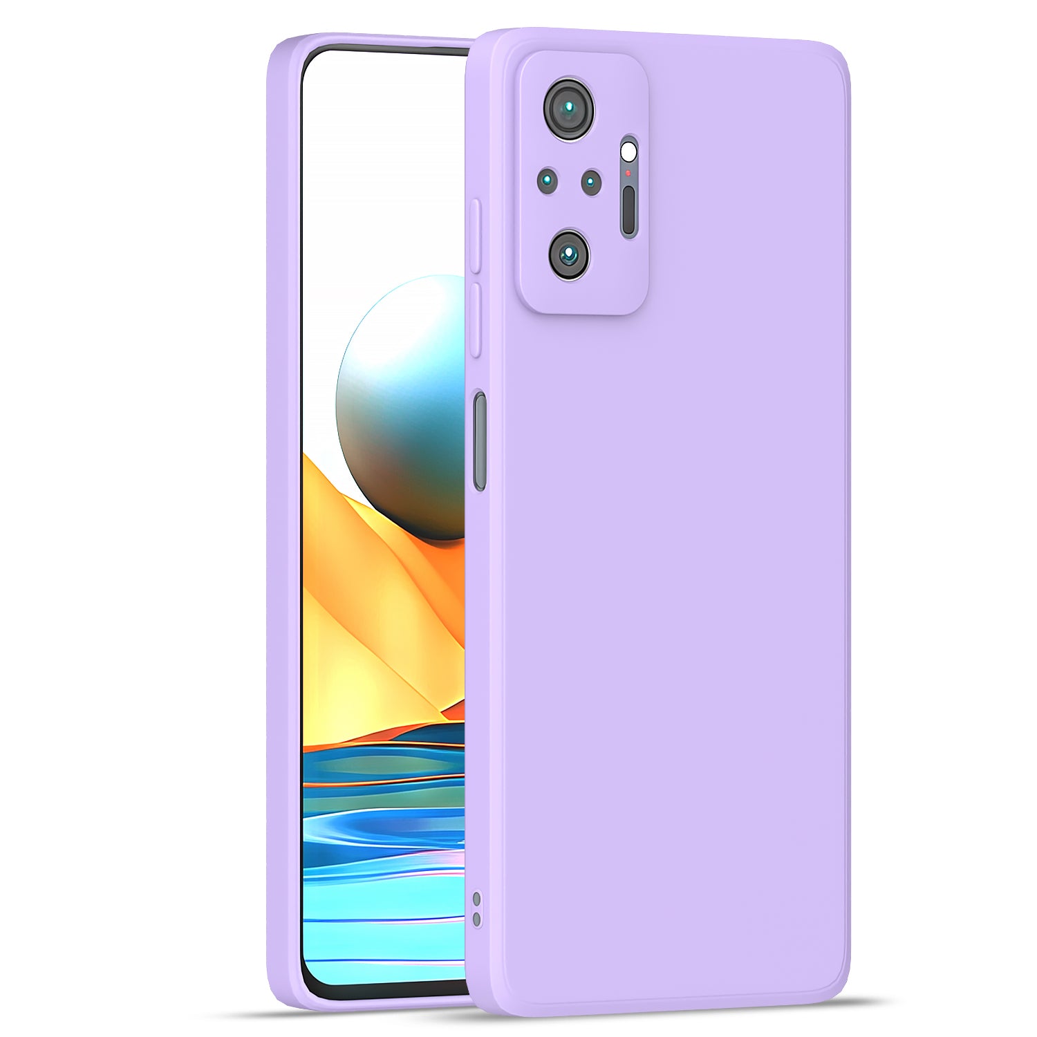 Pikkme Mi Redmi Note 10 Pro / Note 10 Pro Max Soft Matte Liquid Silicone Back Cover  - Purple