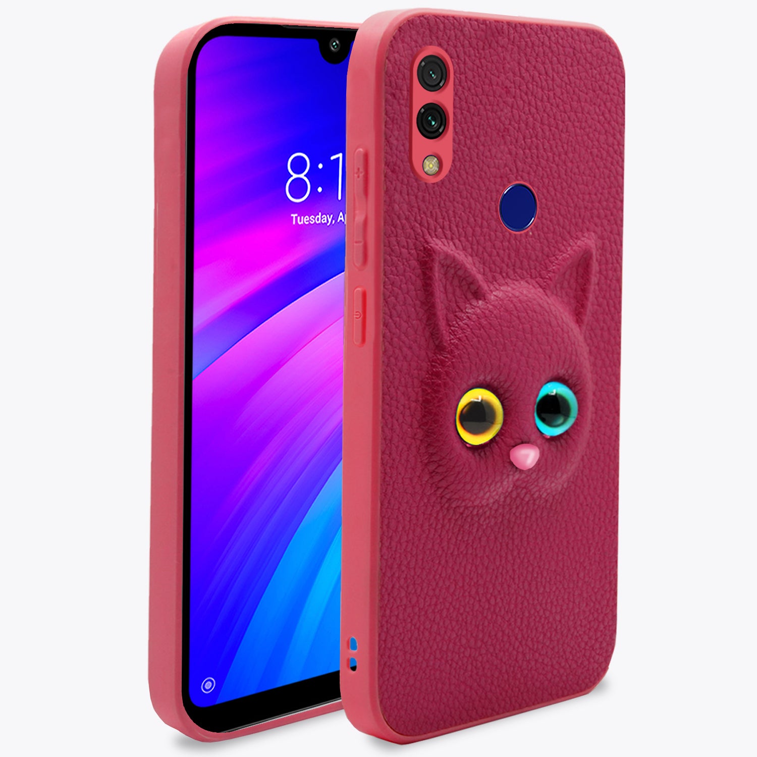  Mi Redmi 7 / Redmi Y3 Kitty Back Cover -Pink