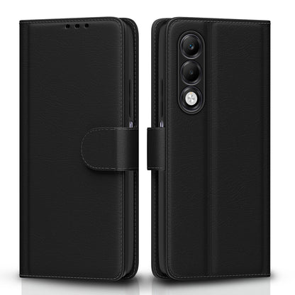 Pikkme Oppo K13x 5G  Premium Leather Finish Vintage Flip Cover (Black)
