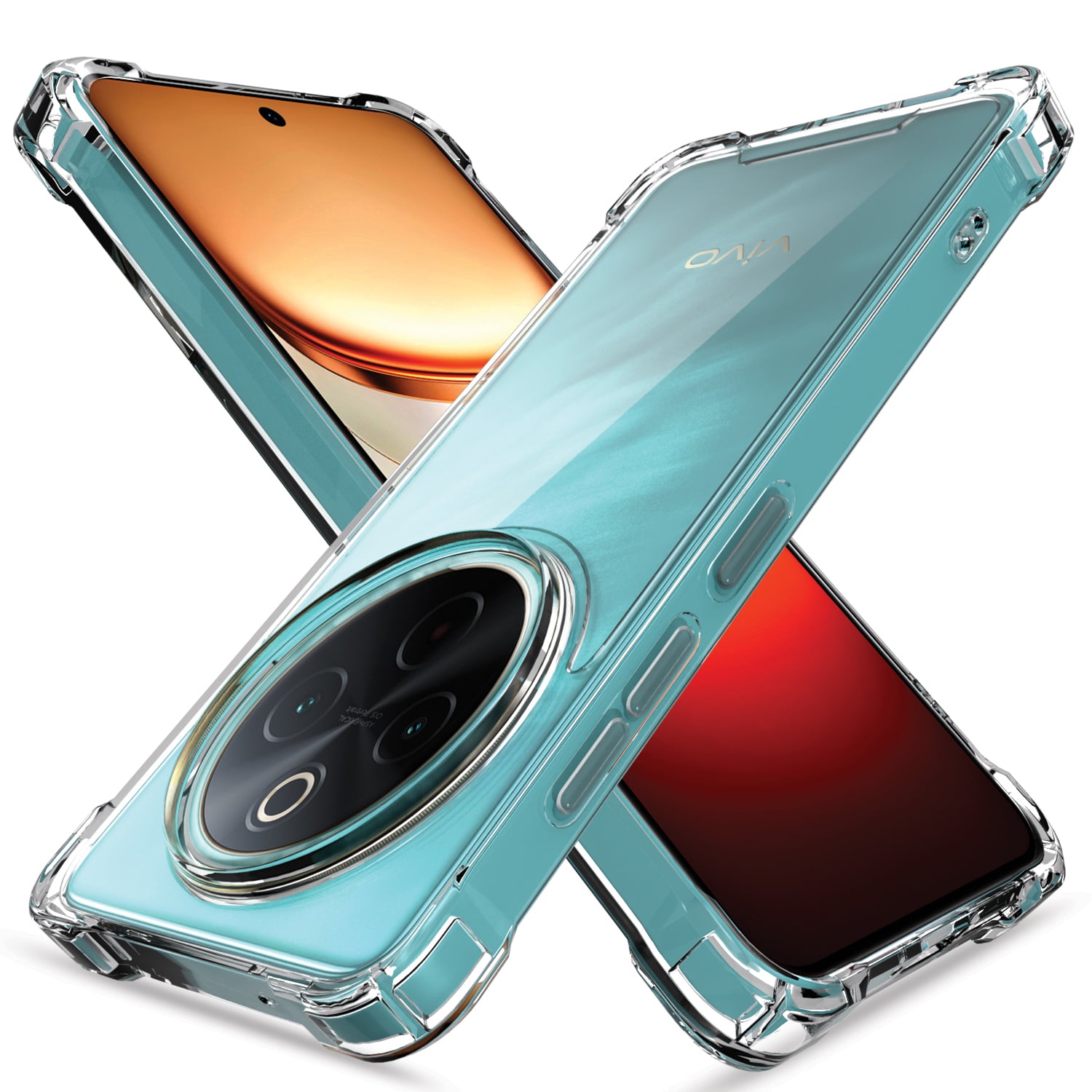 Pikkme Vivo T4 5G / iQoo Z10 5G PC + TPU Clear Transparent  Back Cover (Transparent)