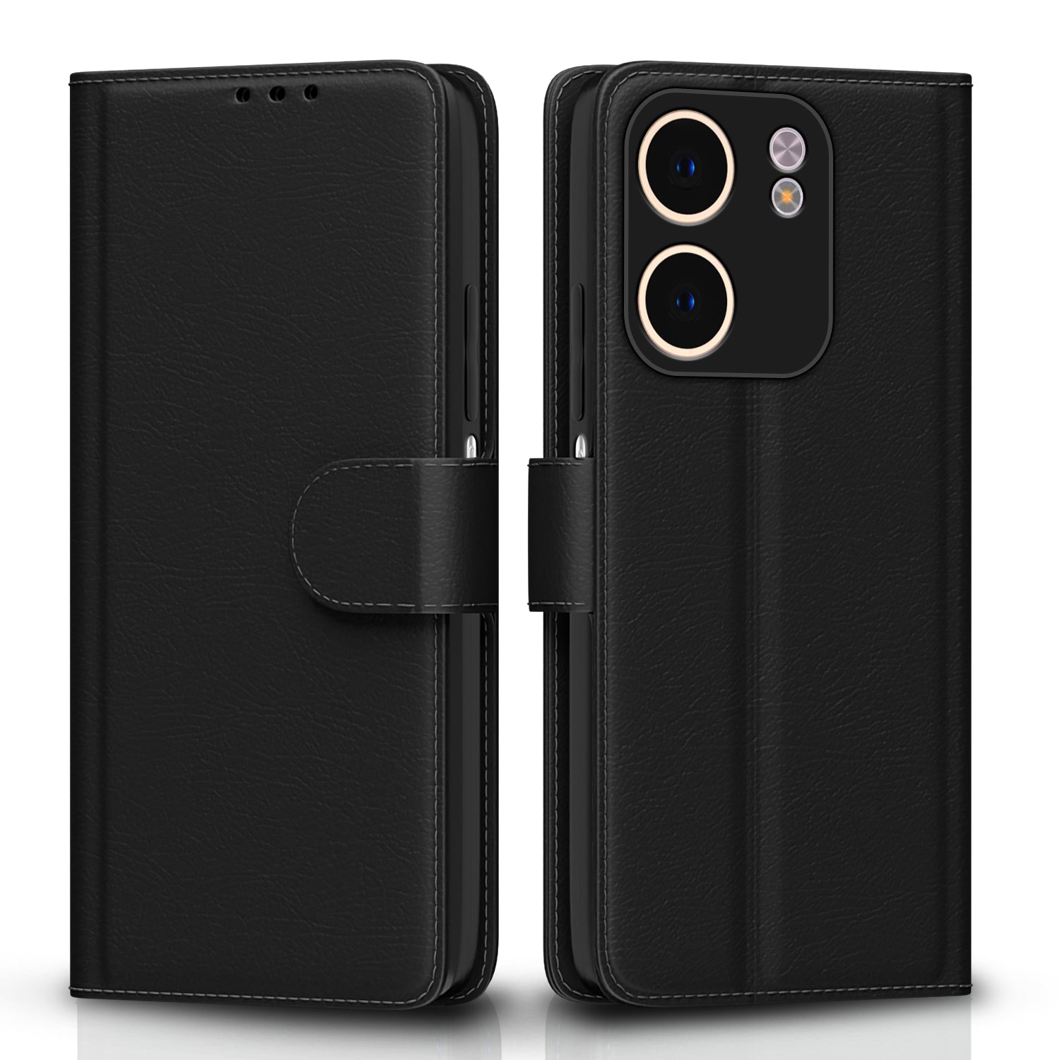 Pikkme Oppo A5x Vintage Flip Cover (Black)