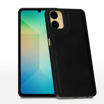 Samsung Galaxy A06 Premium Leather Back Cover by Pikkme - Black