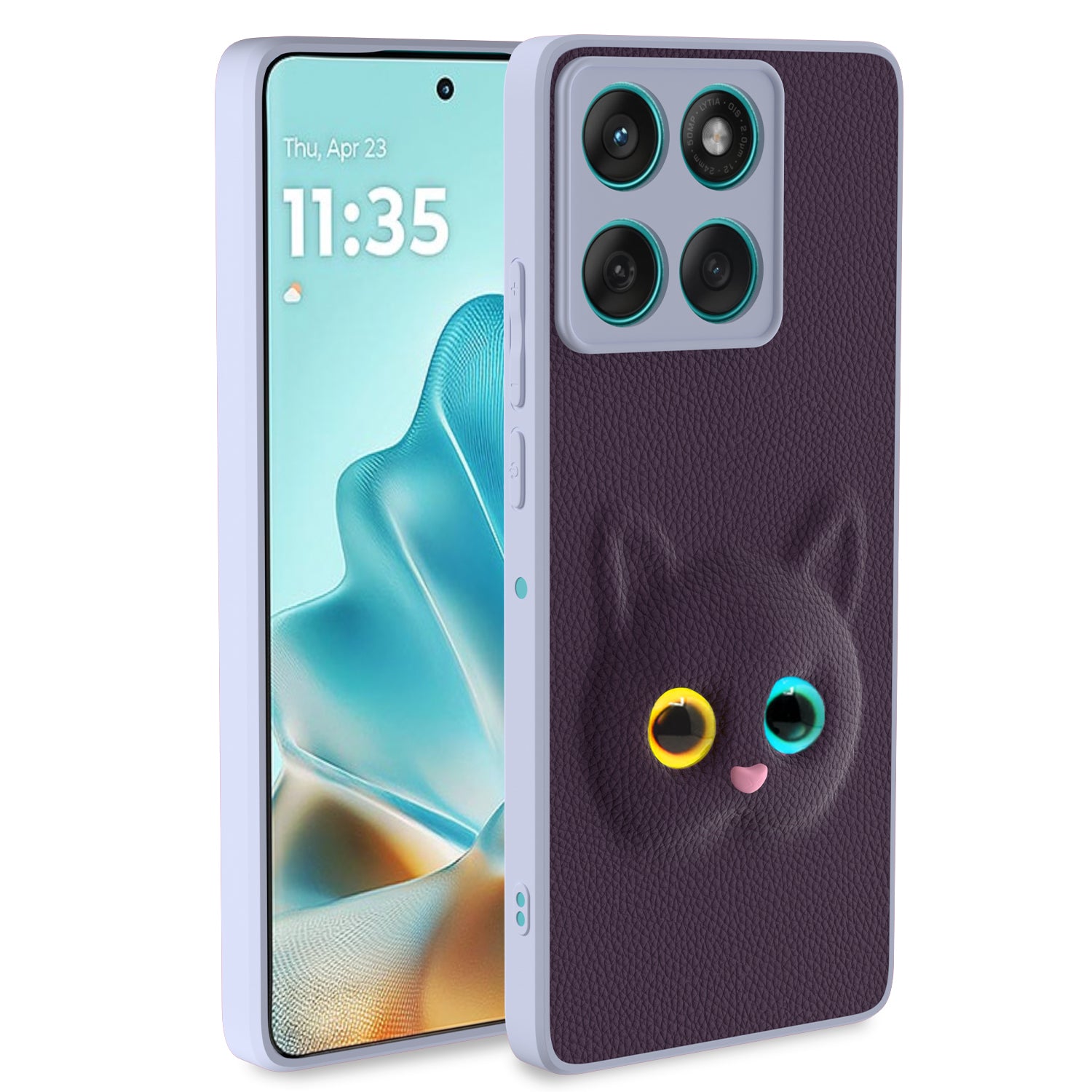 Pikkme Motorola Moto Edge 60 Fusion 5G Kitty Back Cover (Purple)