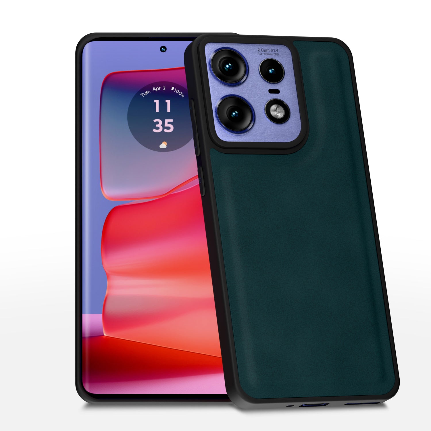 Motorola Moto Edge 50 Pro 5G Premium Leather Back Cover by Pikkme - Green