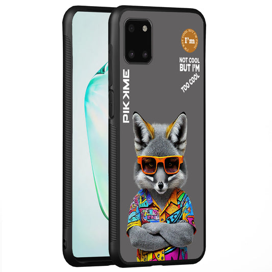 Pikkme Back Cover Pc Tpu + Printed Cool Funky Stylish Grey Wolf Swag Raised Edges Camera Protection |Bumper Case For Samsung Galaxy Note 10 Lite (Design 01)