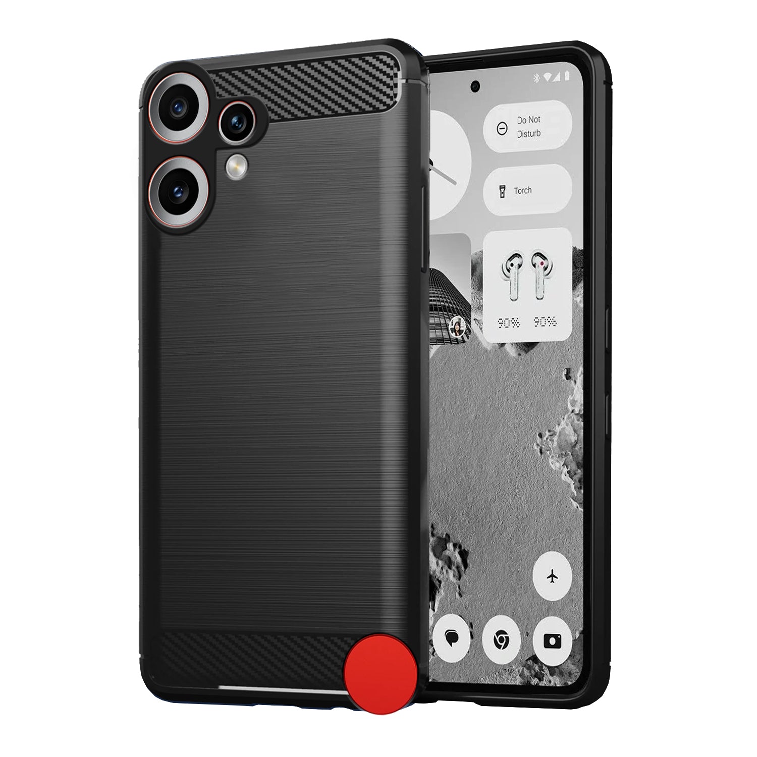 Pikkme CMF by Nothing Phone 2 Pro 5G  Hybrid Carbon Fiber Back Cover  - Black