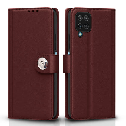  Samsung Galaxy M32 4G / M32 Prime / F22 4G Button Flip Cover -Brown