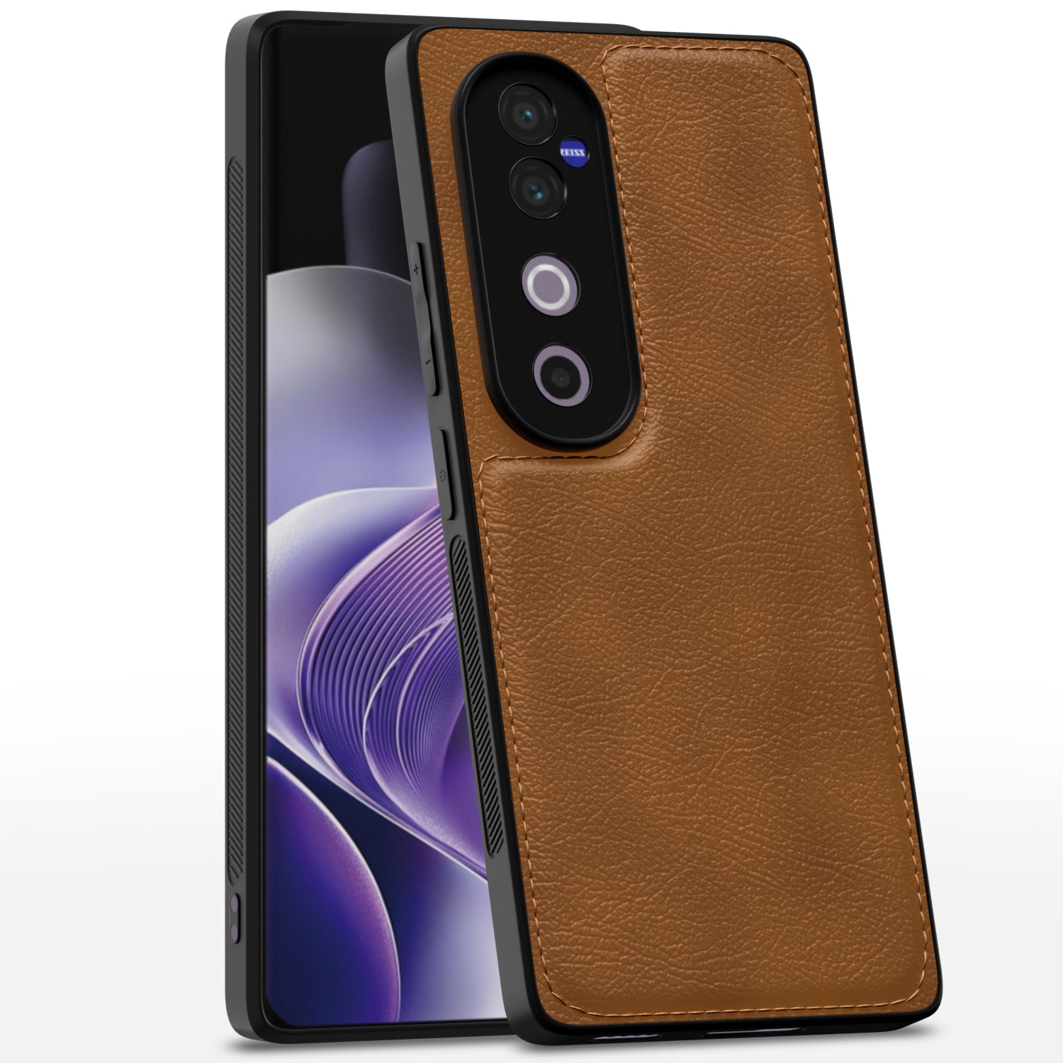 Vivo V40 / V40 Pro / T3 Ultra 5G Leather Back Cover – Brown