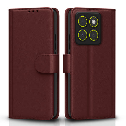 Pikkme Motorola Moto Edge 70 5G Premium Leather Finish Vintage Flip Cover  - Brown