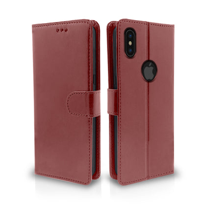 Pikkme iPhone X/Xs Vintage Flip Cover  | Brown