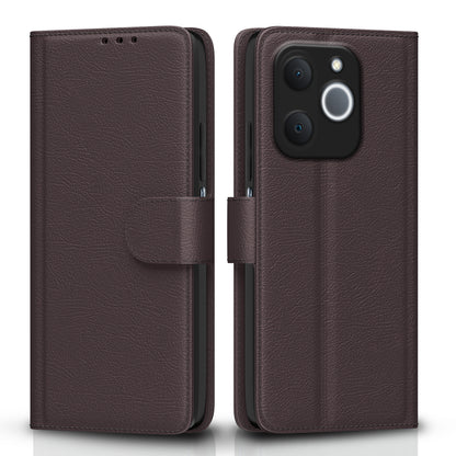Pikkme Realme C71 5G Premium Leather Finish Vintage Flip Cover  - Coffee