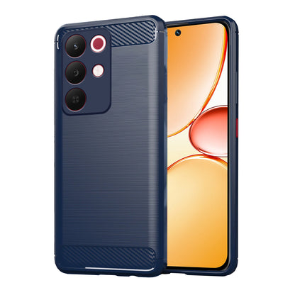 Pikkme Realme 15x 5G / C85 5G Hybrid Carbon Fiber Back Cover  - Blue