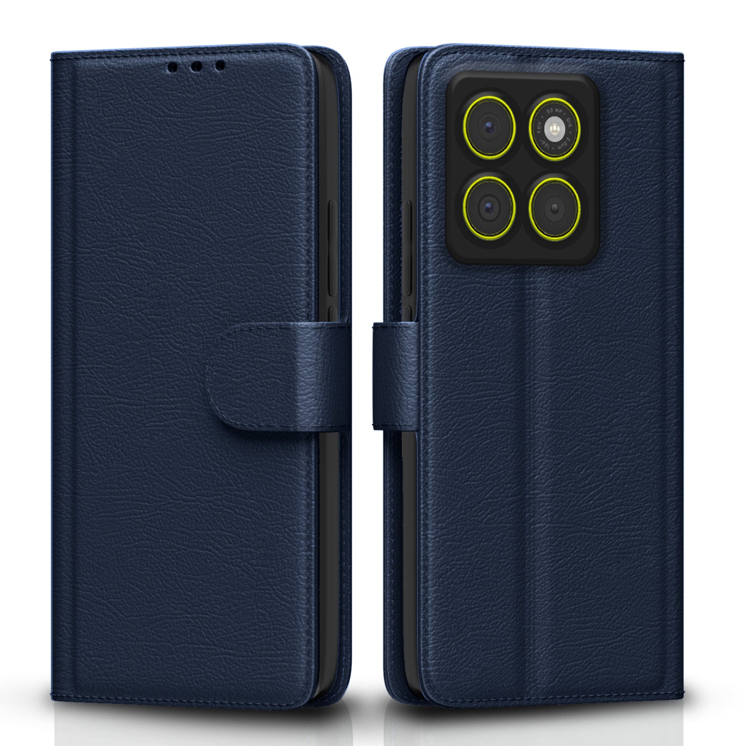 Pikkme Motorola Moto Edge 70 5G Premium Leather Finish Vintage Flip Cover  - Blue