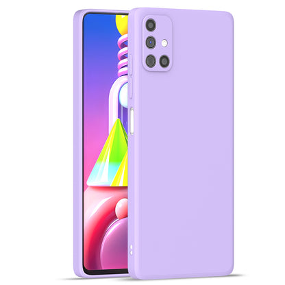 Pikkme Samsung Galaxy M51 Soft Matte Liquid Silicone Back Cover  - Purple